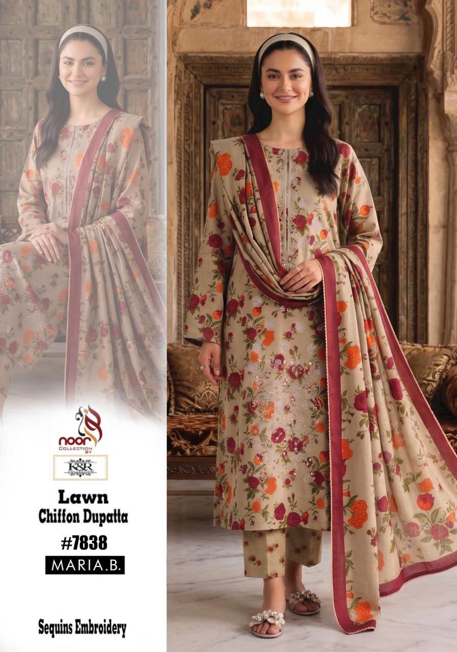 K&R Lawn Shirt with Sequence Embroidery