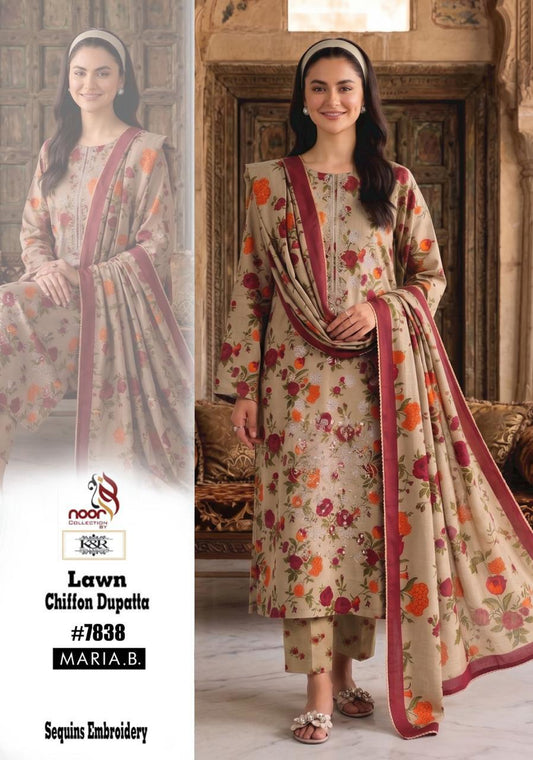 K&R Lawn Shirt with Sequence Embroidery