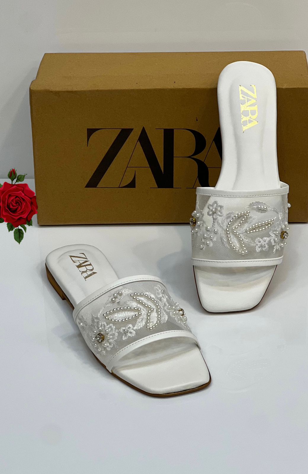 Zara embroidery slipper