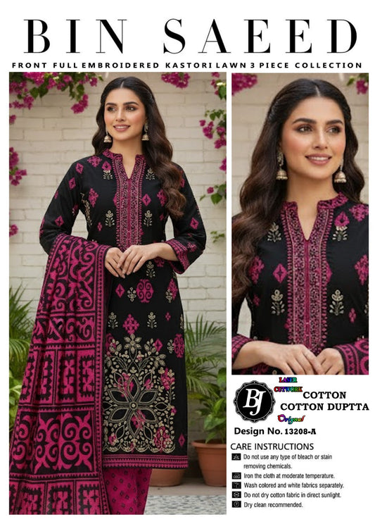 Bin Saeed Lawn Embroidered Collection BJ