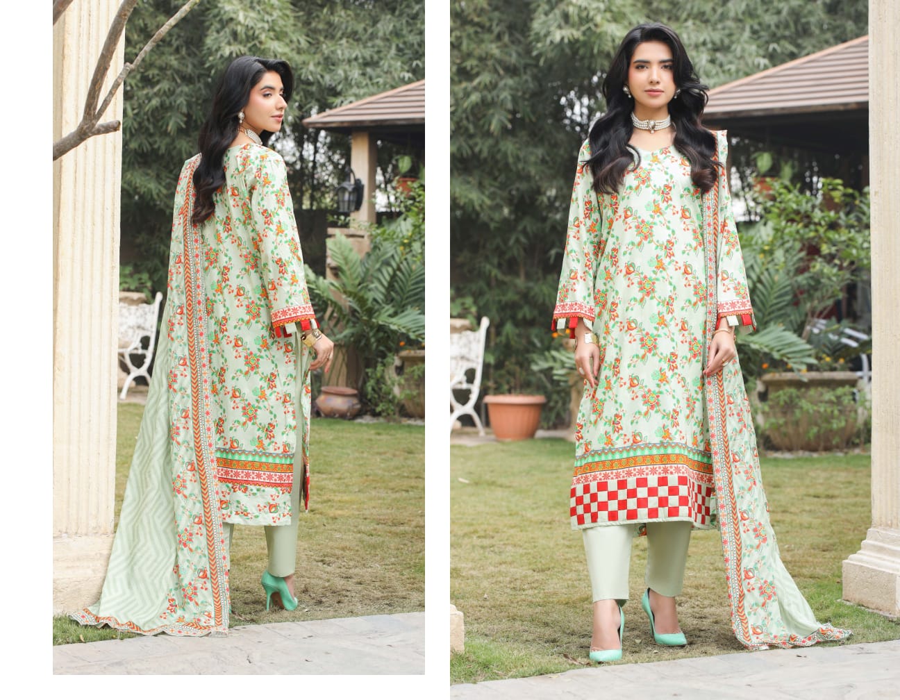 Bin Naeem DIGITAL PRINTED LAWN platinum