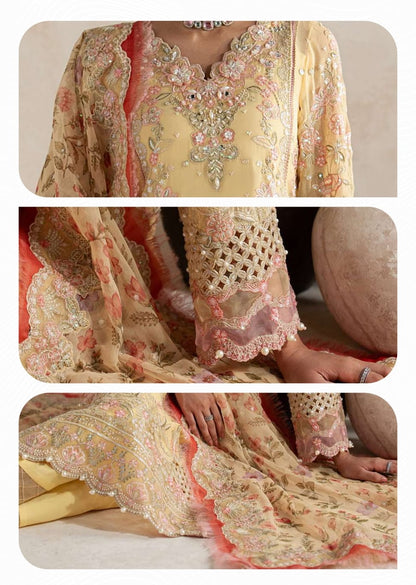 Gulaal Unstitched Embroidered Chiffon