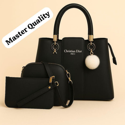 Christian Dior 3 Pcs Shoulder Bag With  Keychain