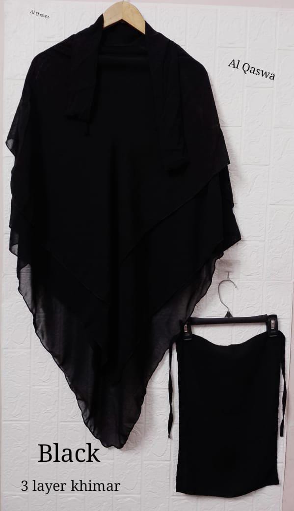3PCS LAYER HIJAB SET