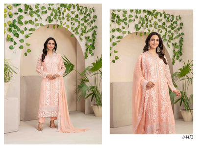 ZAURA SEMI STITCHED CHIFFON BY TAWAKKAL
