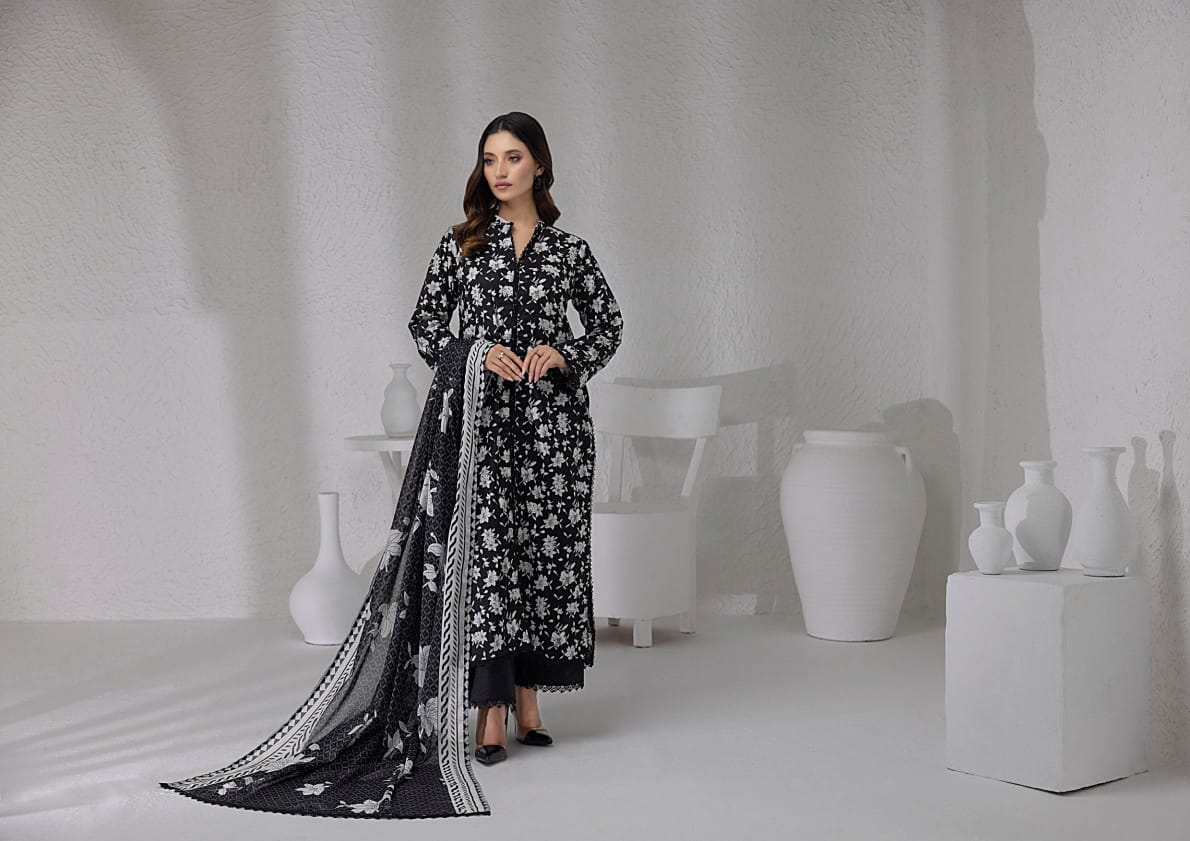 BLACK & WHITE Digital Premium Printed Lawn Collection