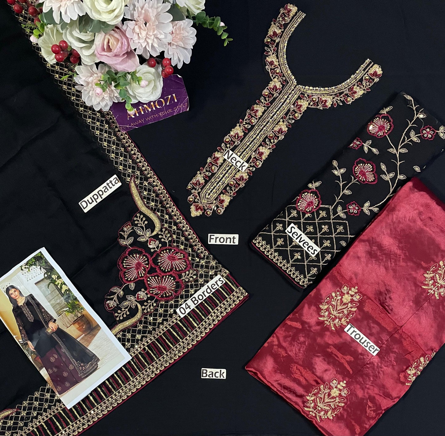 Iznik Chiffon Embroidered Collection