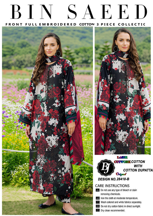Bin Saeed Lawn Embroidered Collection BJ