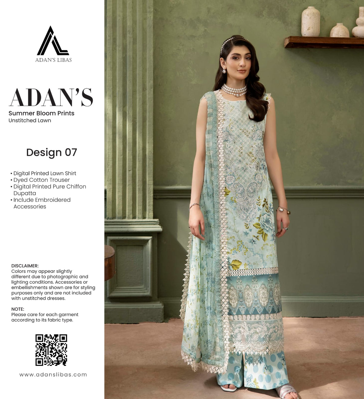 ADAN'S SUMMER BLOOM PRINTS UNSTITCHED LAWN
