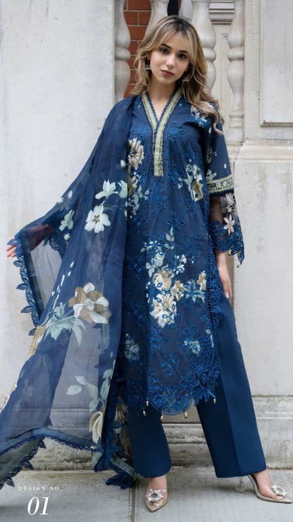 ALZOHAIB SUNSHINE BLOOM England Stories Embroidered Lawn