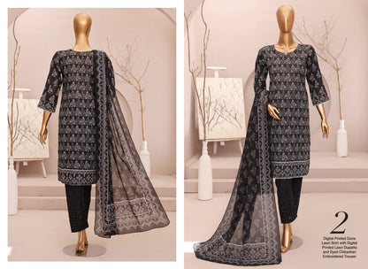 Forever Black Series Digital Printed Doria Lawn