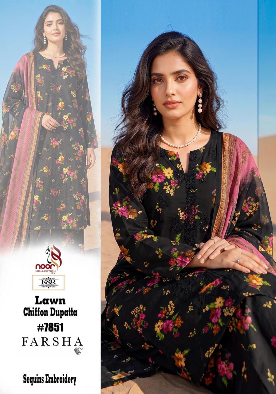 K&R Lawn Shirt with Sequence Embroidery