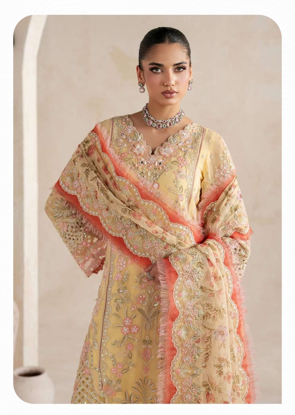Gulaal Unstitched Embroidered Chiffon
