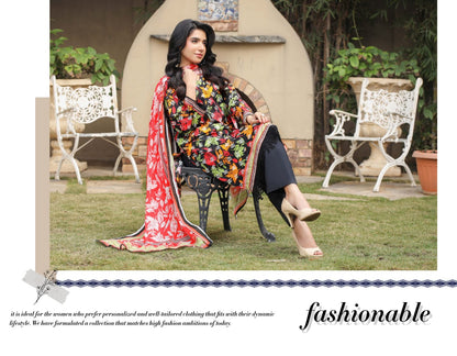 Bin Naeem DIGITAL PRINTED LAWN platinum