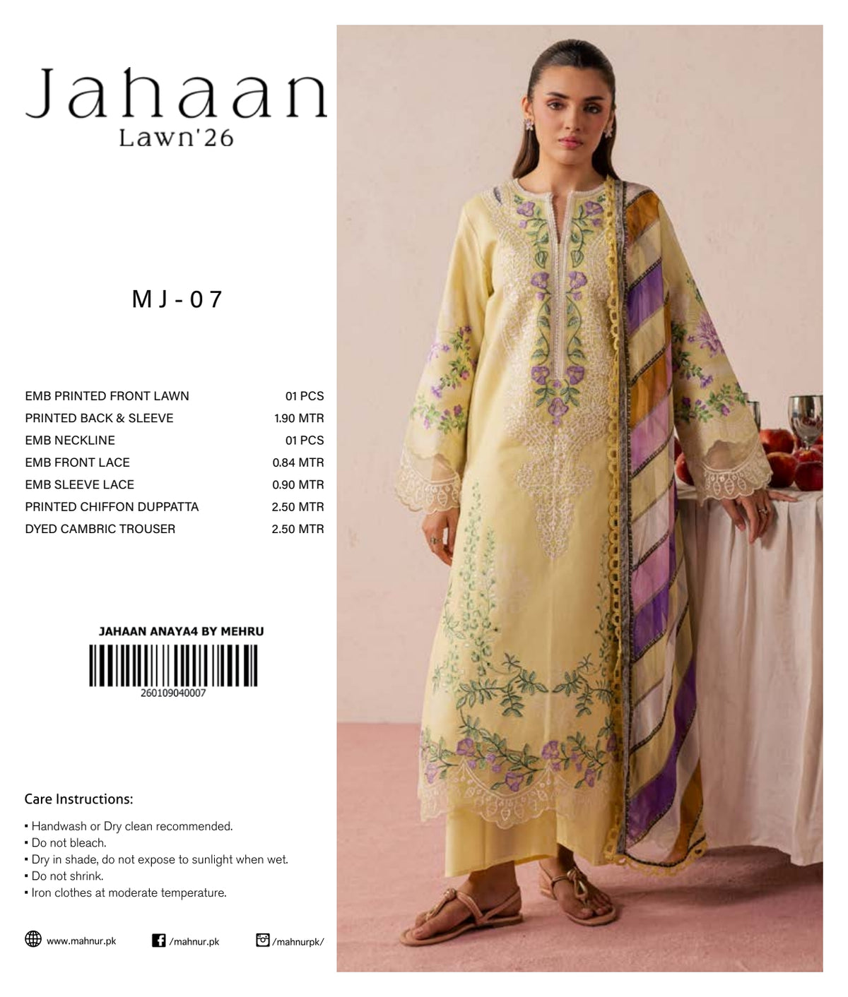 MAHNUR JAHAAN LAWN COLLECTION