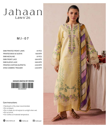 MAHNUR JAHAAN LAWN COLLECTION