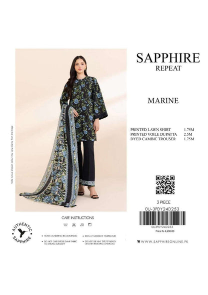 SAPPHIRE 3 PCS PRINTED LAWN