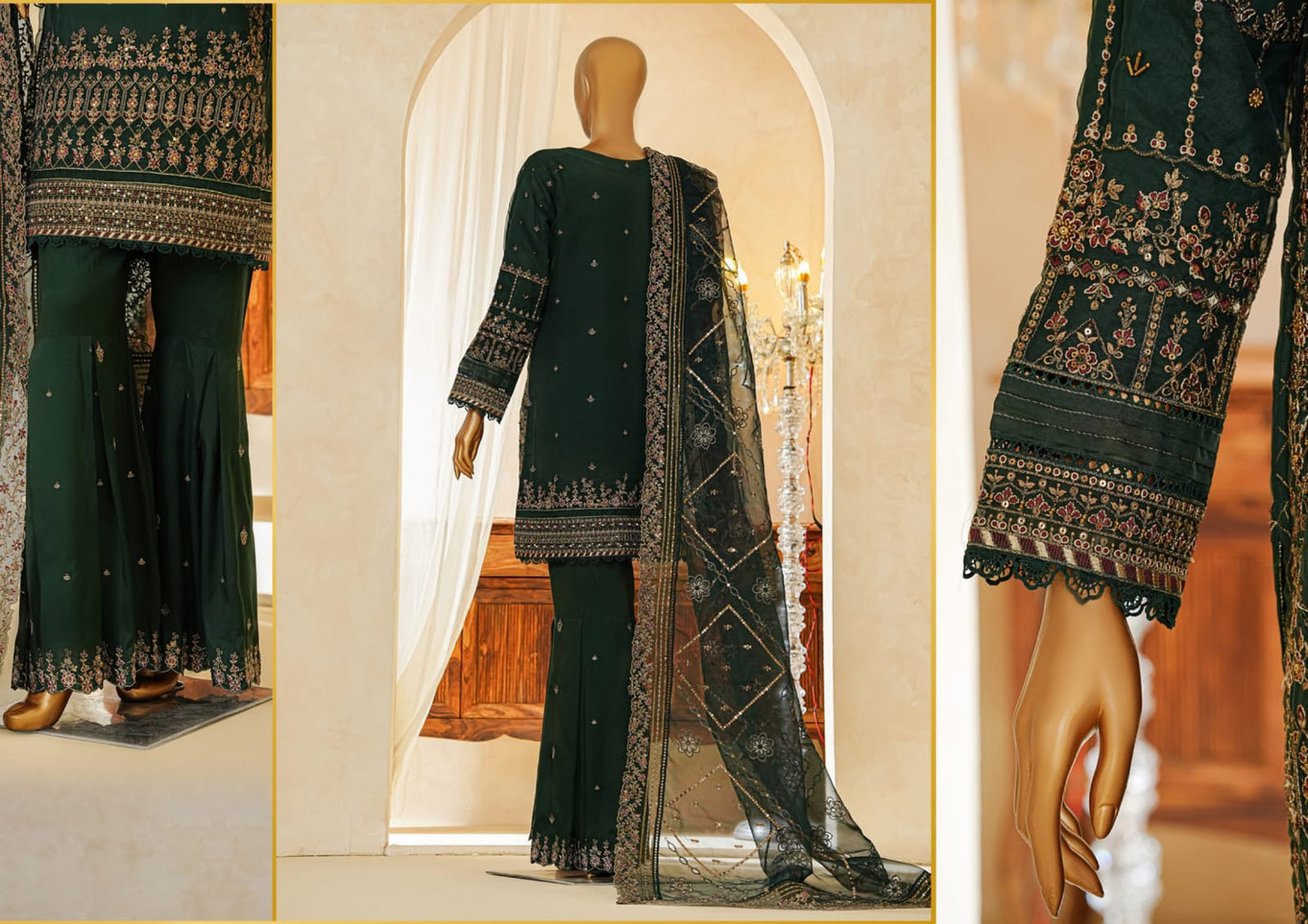 Hz Ready To Wear SHAADMAANI Formals Hand Embellished Stiched Collection