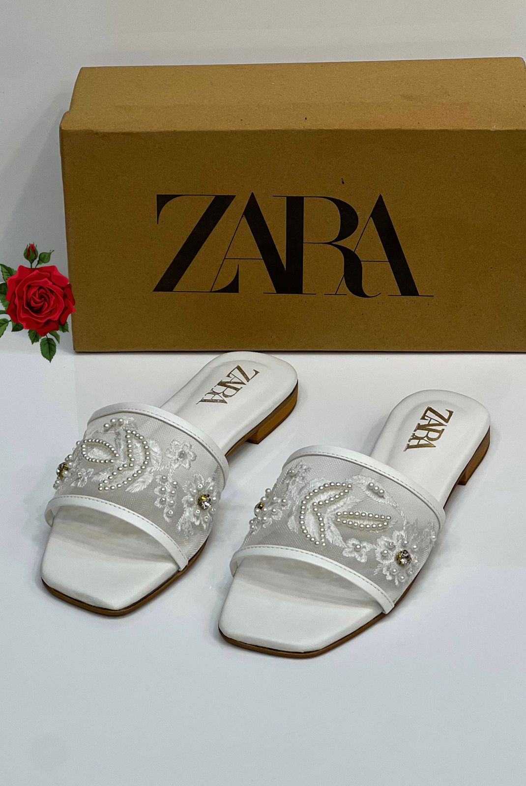 Zara embroidery slipper