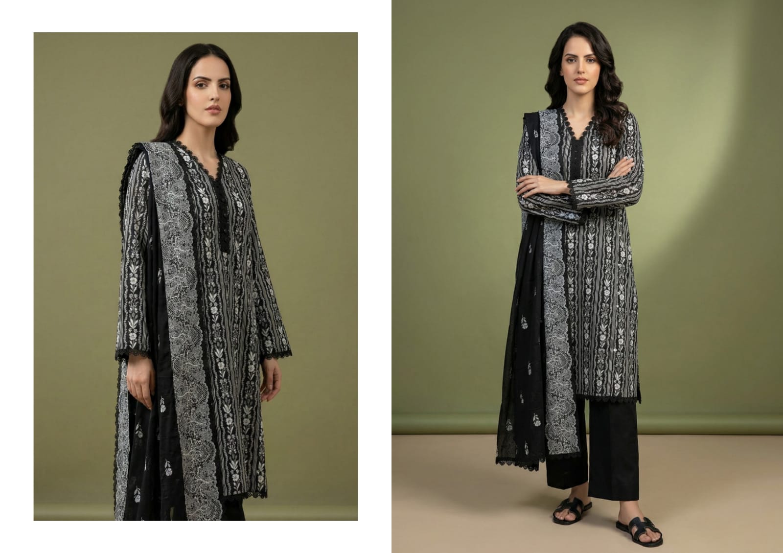 BLACK & WHITE DIGITAL PRINED LAWN COLLECTION 2026