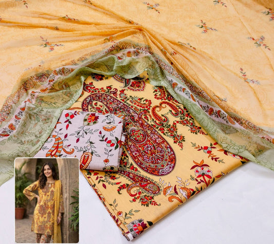 Printed Lawn With Chiffon Dupatta Collection
