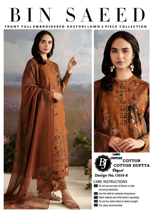 Bin Saeed Lawn Embroidered Collection BJ