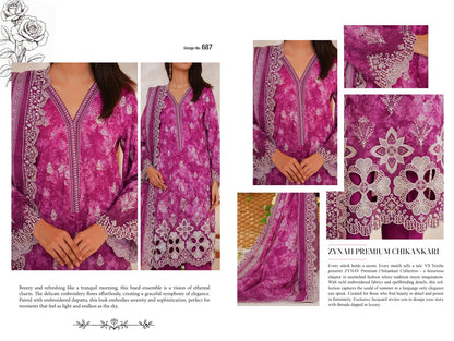 VS ZYNAH EMBROIDED CHIKANKARI COLLECTION