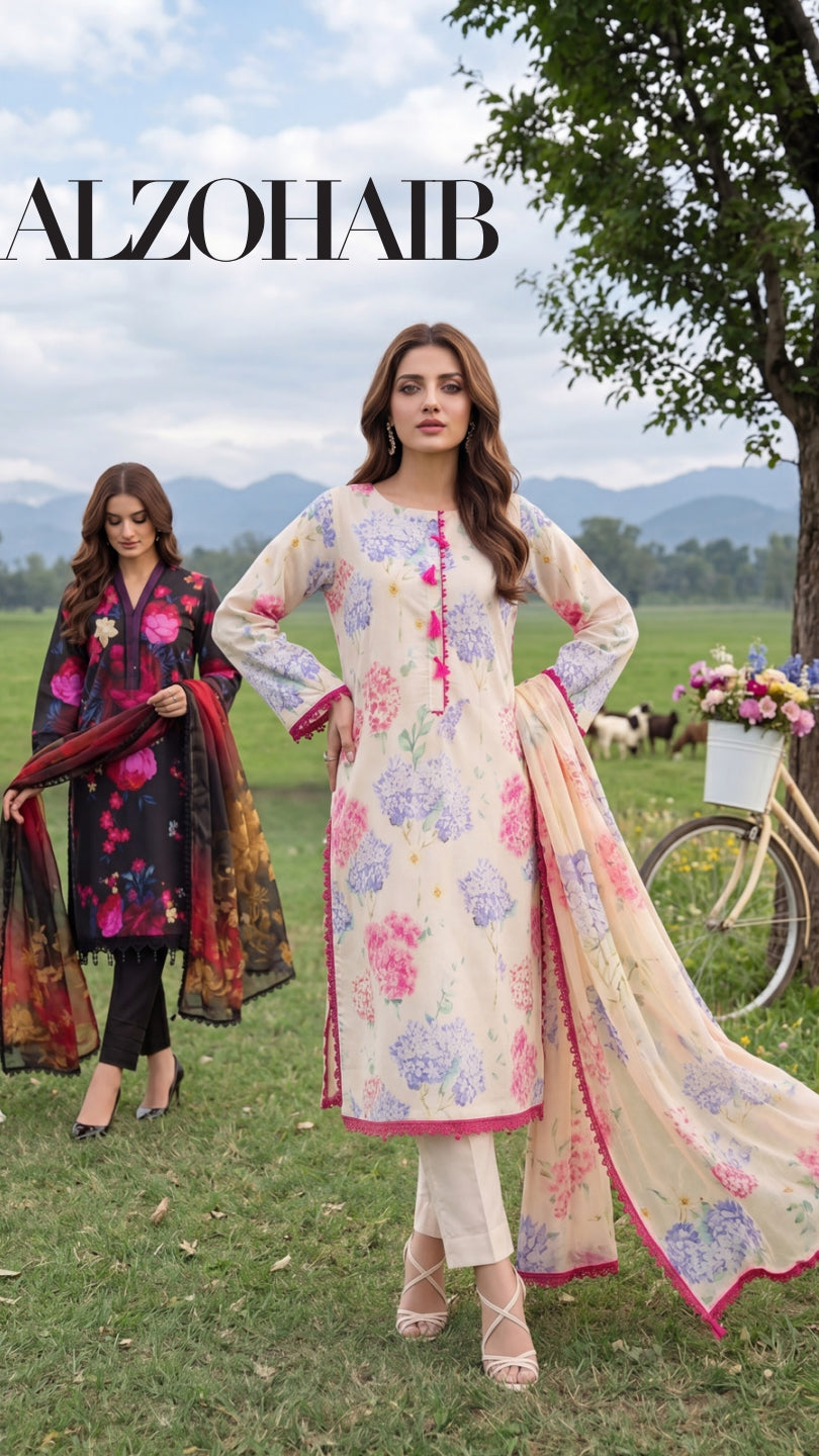 COLORS DIGITAL PRINTED LAWN CHIFFON DUPATTA EDITION