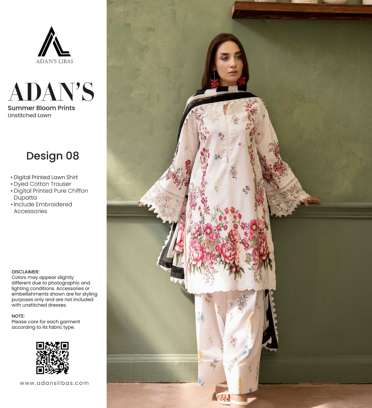 ADAN'S SUMMER BLOOM PRINTS UNSTITCHED LAWN