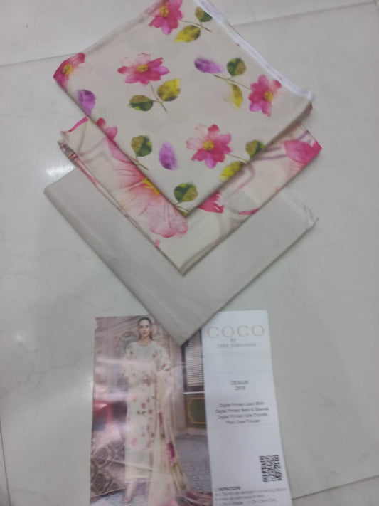 Mix Brand 3 Pcs Lawn Printed Suit