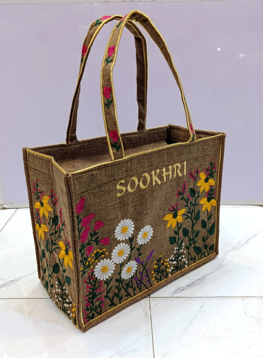 Sookhri brand with full Embroidery tod bag