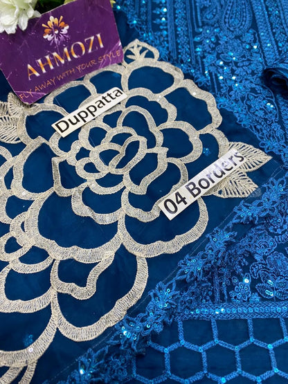 Azure Chiffon Embroidered  Collection