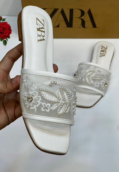Zara embroidery slipper