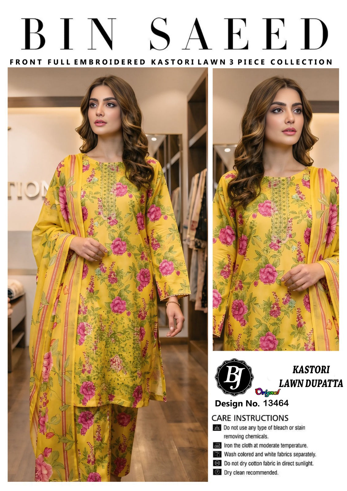 BJ Cotton With Lawn Dupatta