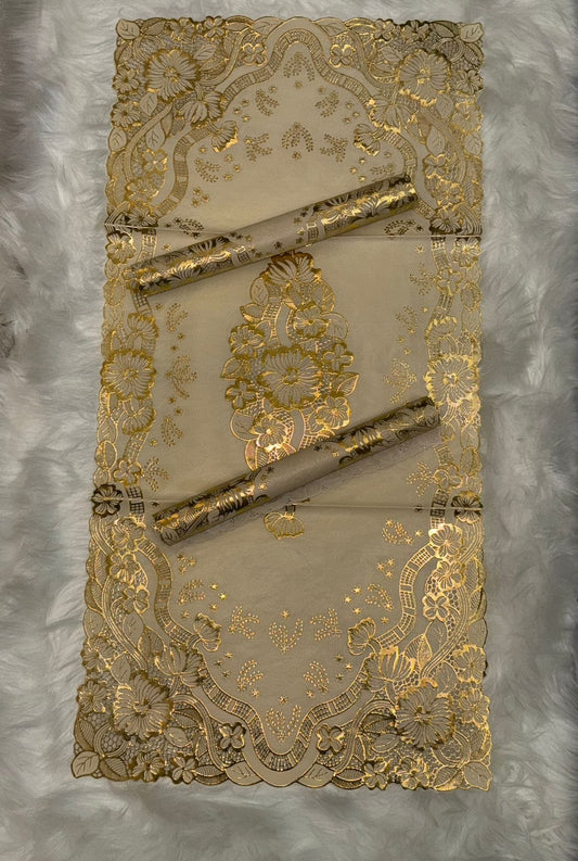 3 PCs Center Table Runner & Mats Set