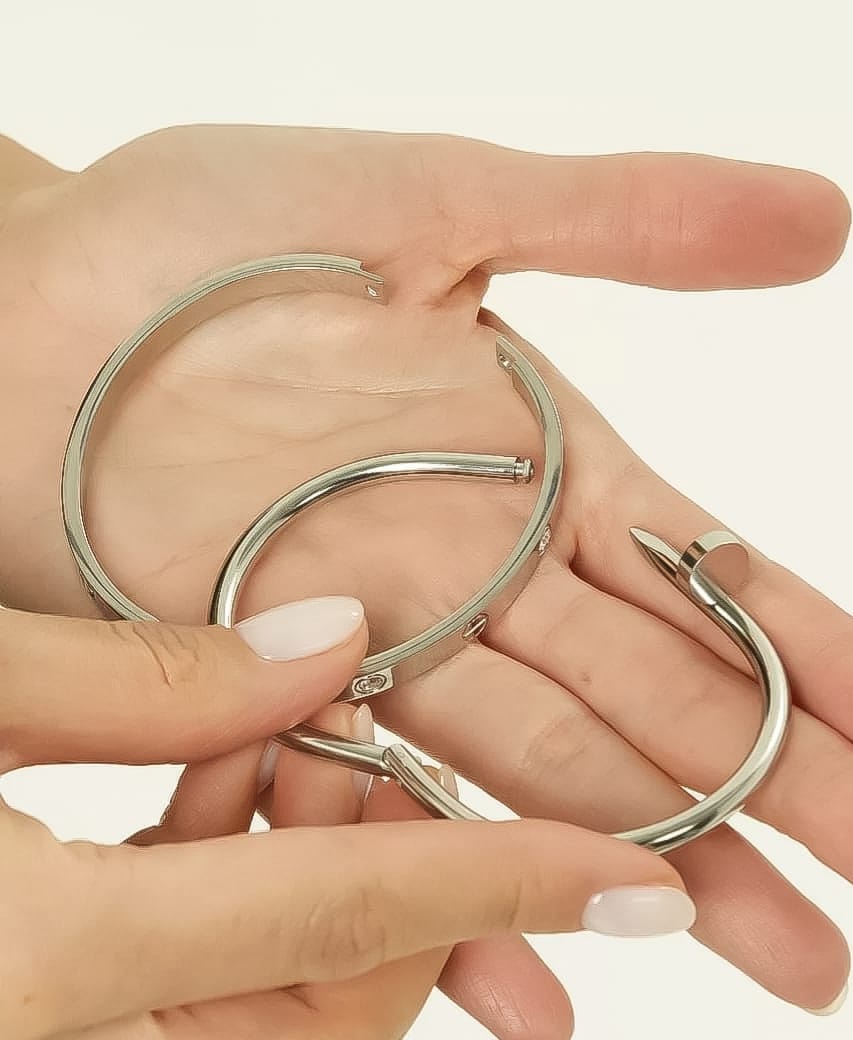 stainless steel bangles two