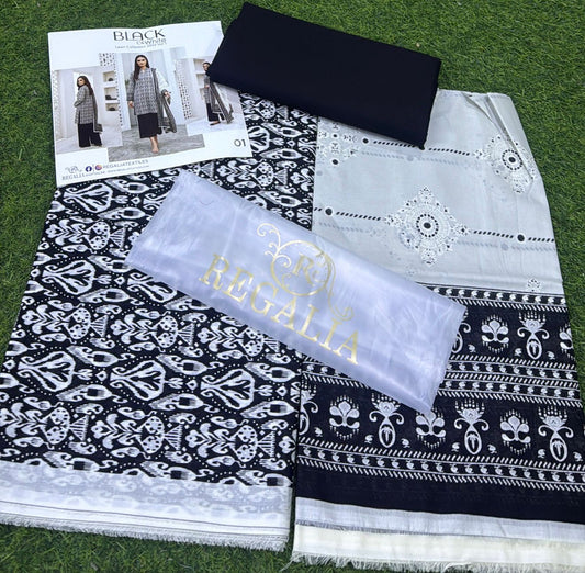 BLACK AND WHITE  LAWN COLLECTION 2026