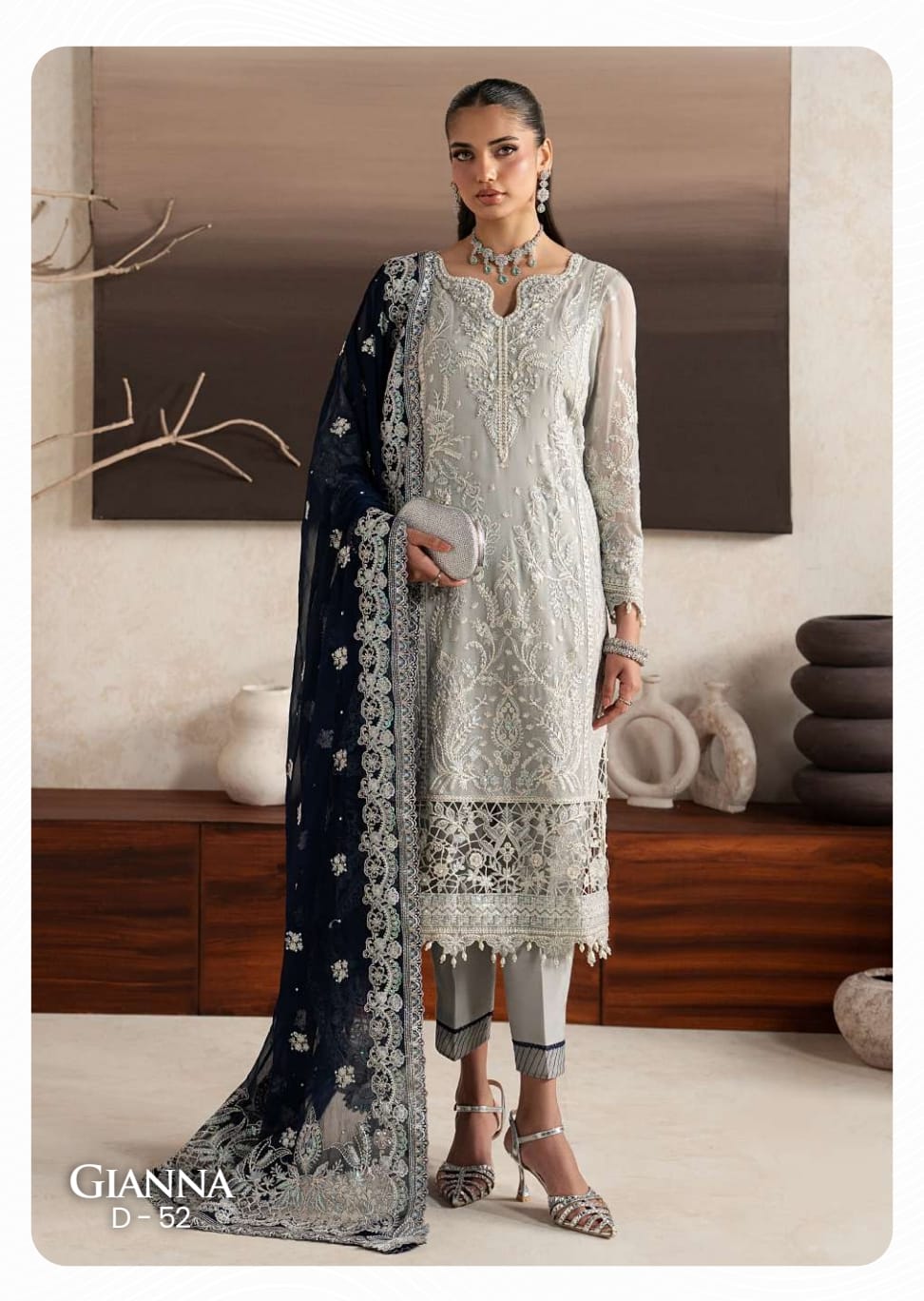 Gulaal Unstitched Embroidered Chiffon
