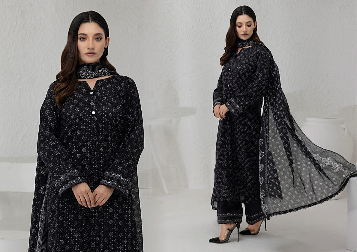 REGALIA BLACK & WHITE Digital Premium Printed Lawn Collection
