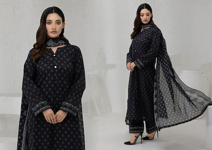 REGALIA BLACK & WHITE Digital Premium Printed Lawn Collection