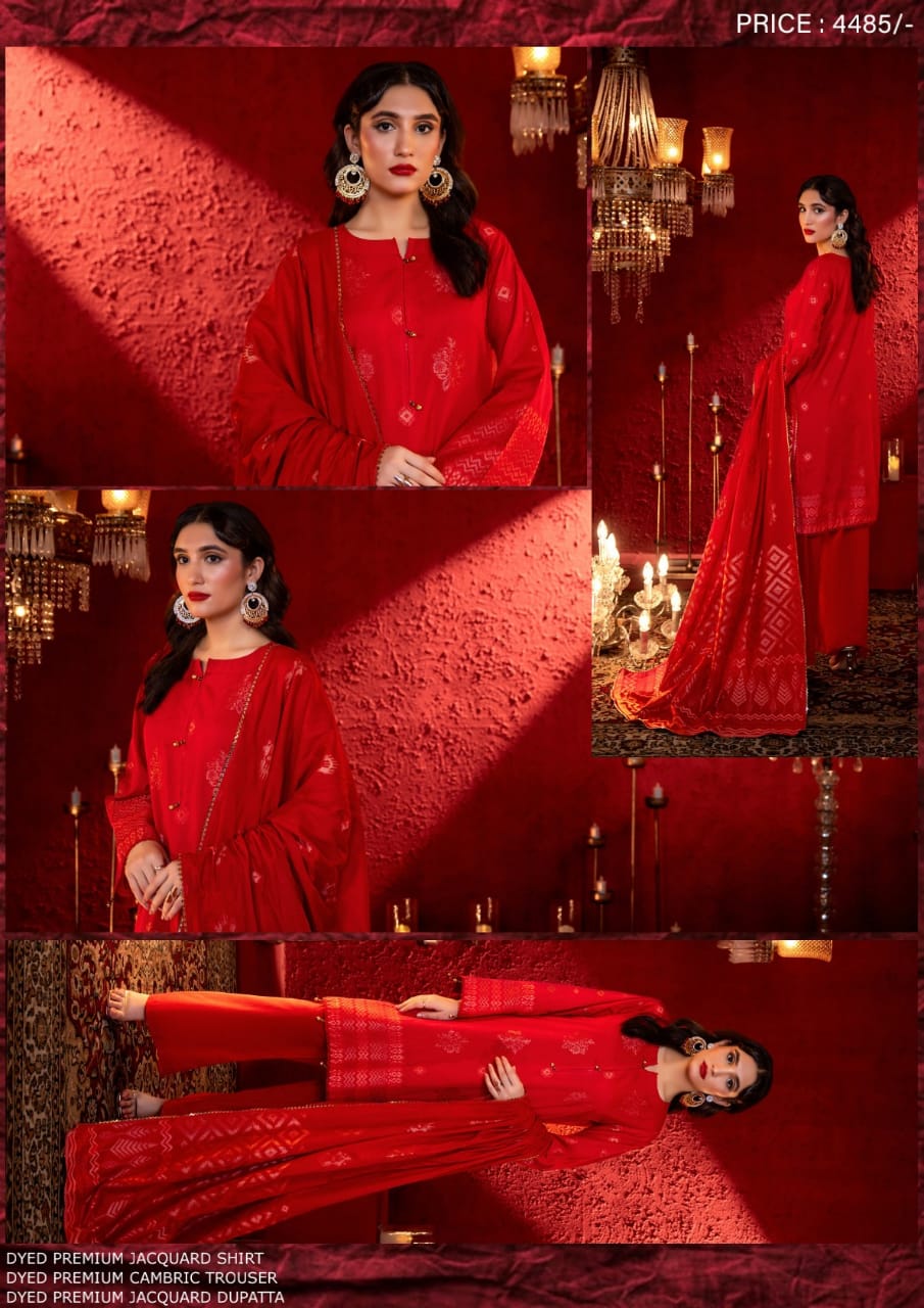 JACQUARD Premium Broshia Banarsi Jacquard Lawn Collection DROP-1