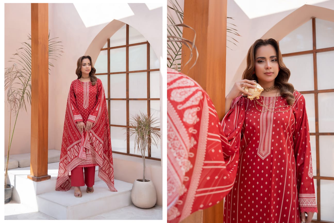 Bin Naeem DIGITAL PRINTED LAWN platinum