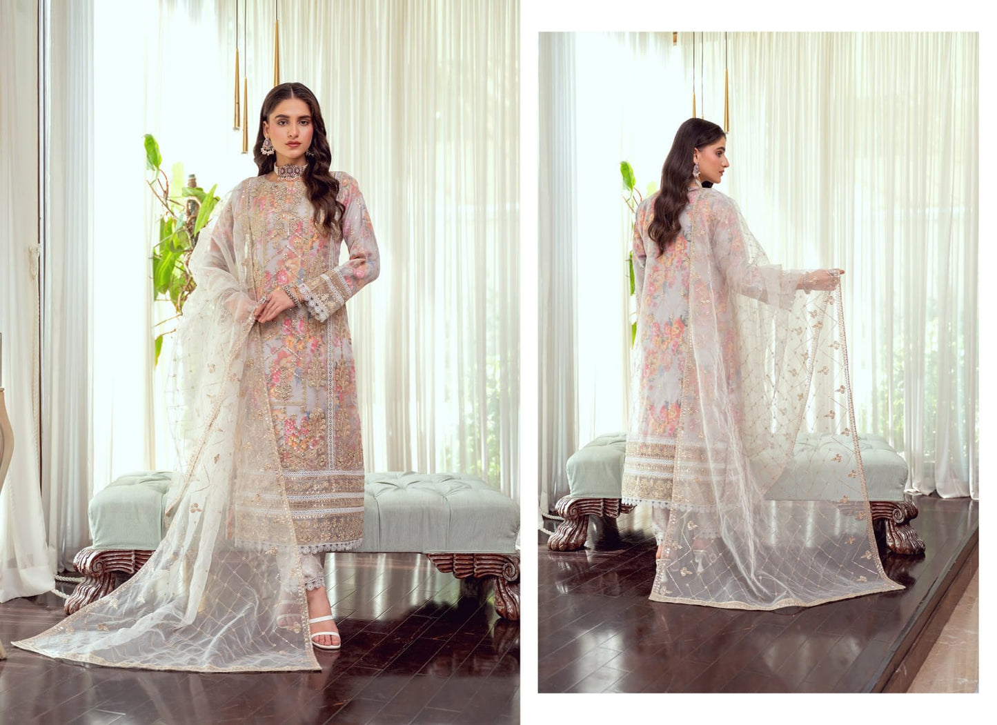 BINT-E-NOOR ORGANZA Embroidered  ZORALINE
