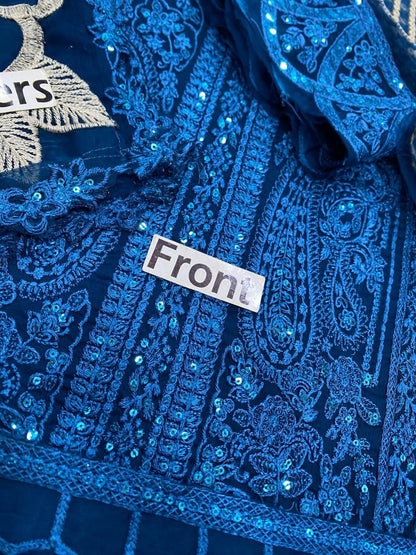 Azure Chiffon Embroidered  Collection