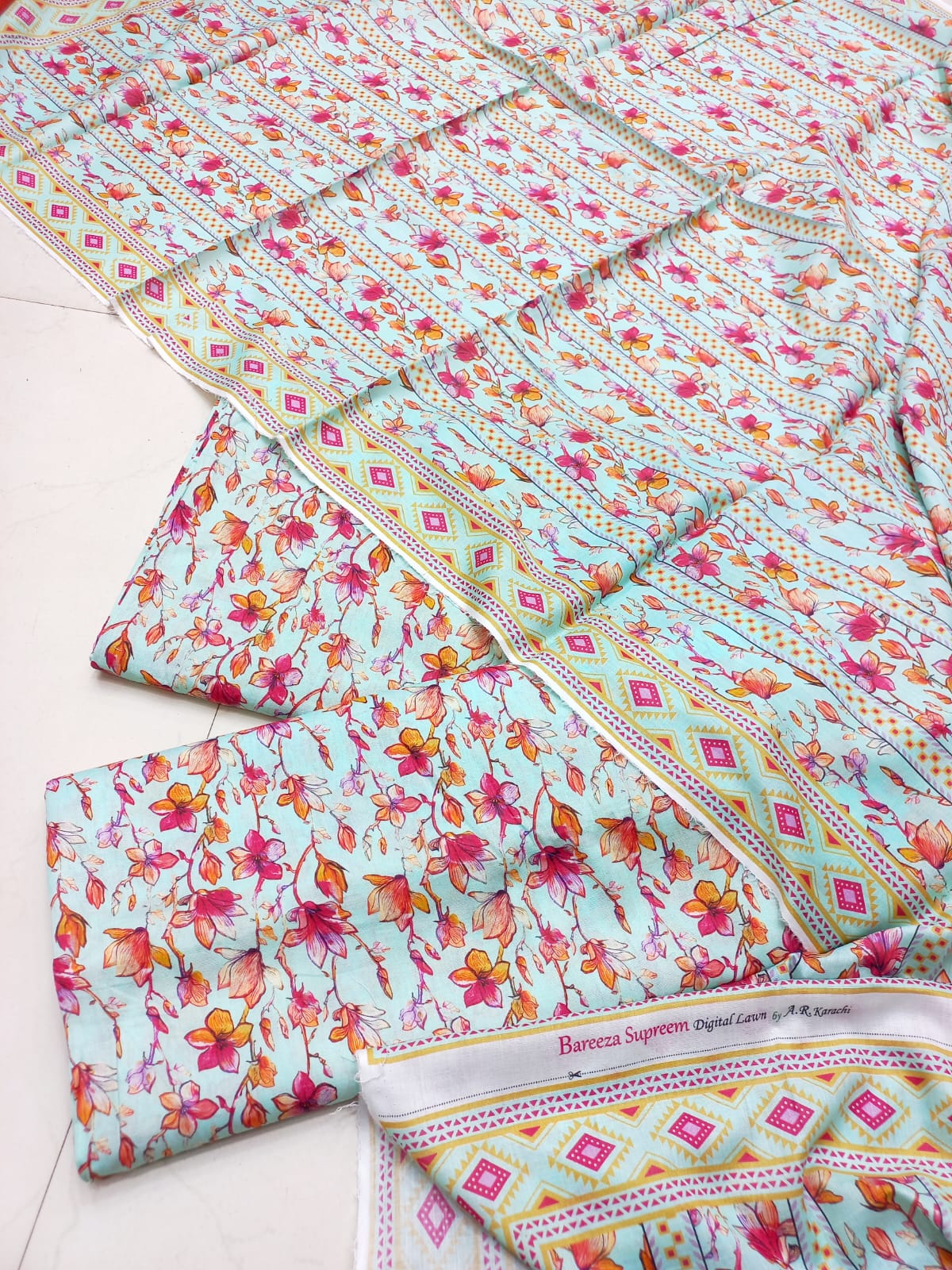 Bareeze Lawn 3 Pcs Printed