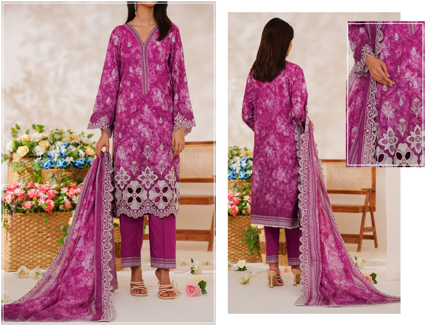 VS ZYNAH EMBROIDED CHIKANKARI COLLECTION