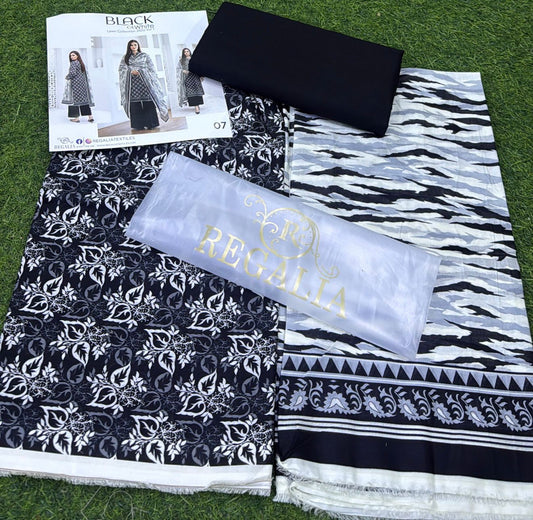 BLACK AND WHITE  LAWN COLLECTION 2026