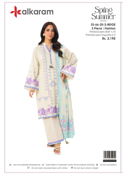 AL-KARAM 2 PC Shirt Dupatta