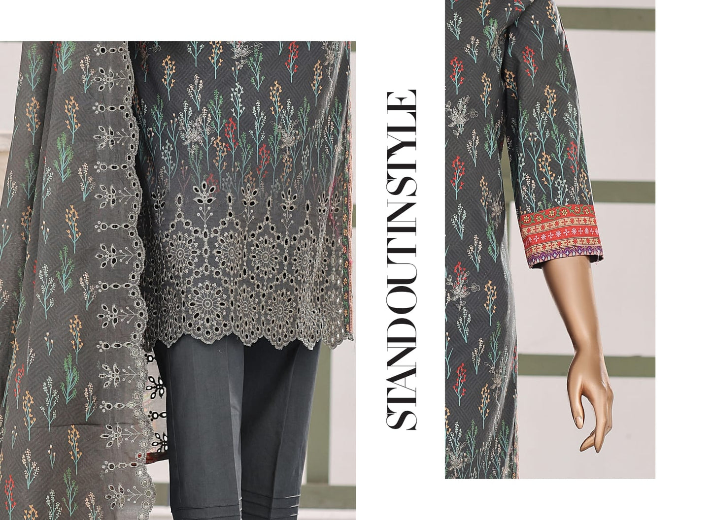 Samira Digital Printed Embroidered Chikankari Lawn Collection