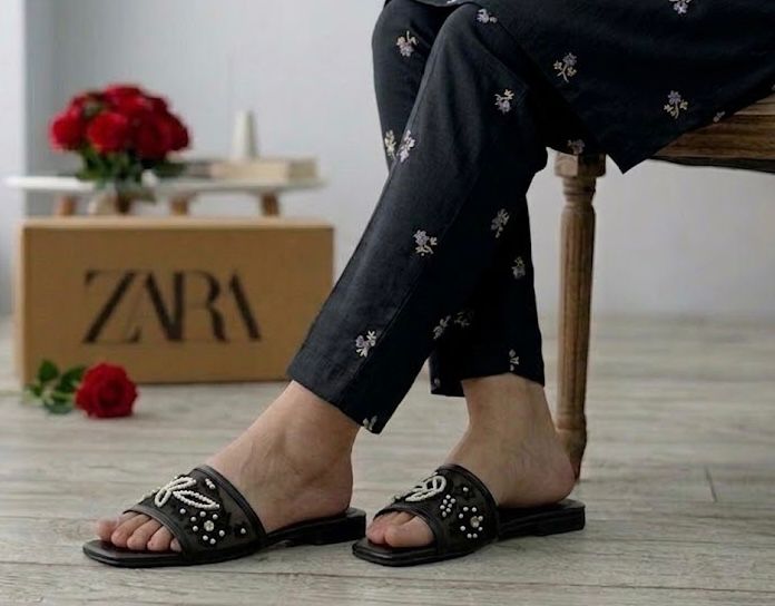 Zara embroidery slipper